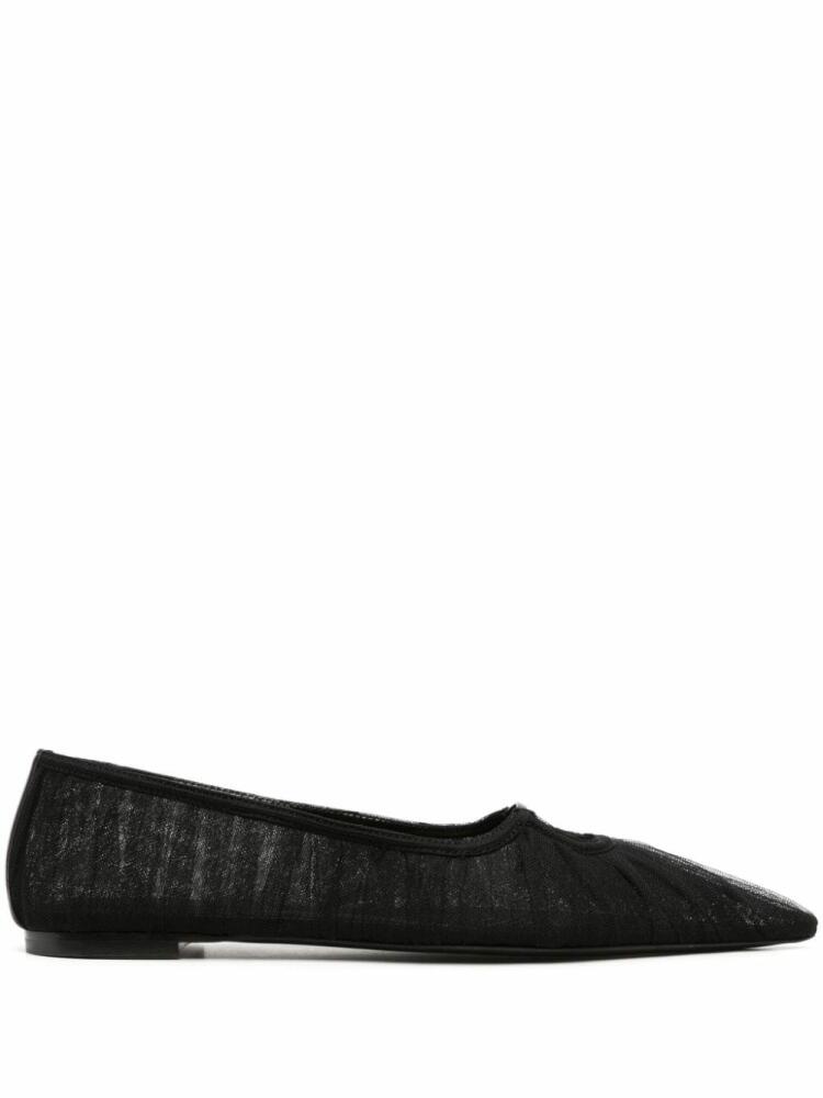 Nensi Dojaka pointed-toe mesh ballerina shoes - Black Cover