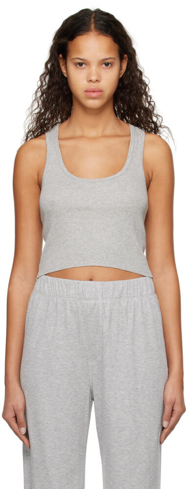 ÉTERNE Gray Crop Tank Top Cover