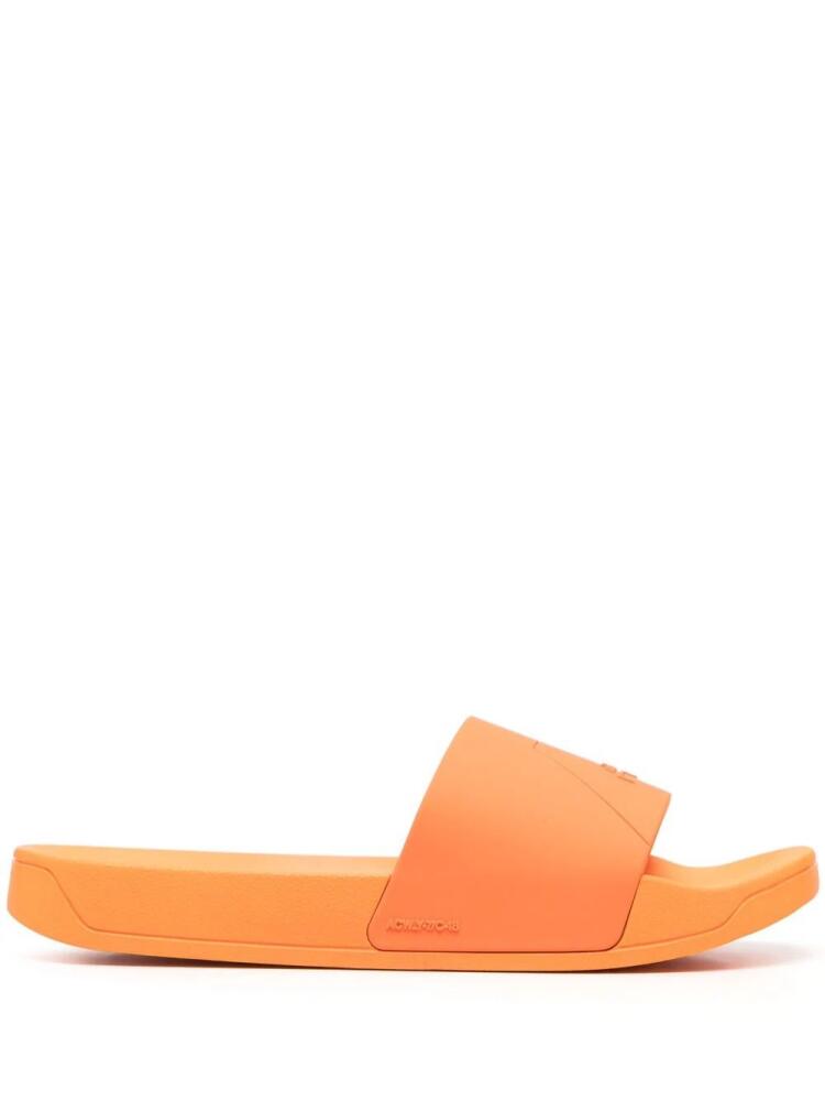 A-COLD-WALL* panelled debossed-logo slides - Orange Cover