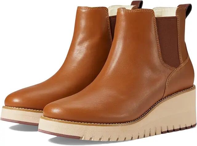 Cole Haan Zerogrand City Wedge Boot Waterproof (Waterproof British Tan) Women's Shoes Cover