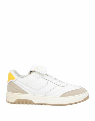 Pantofola D'oro Man Sneakers White Calfskin, Textile fibers Cover