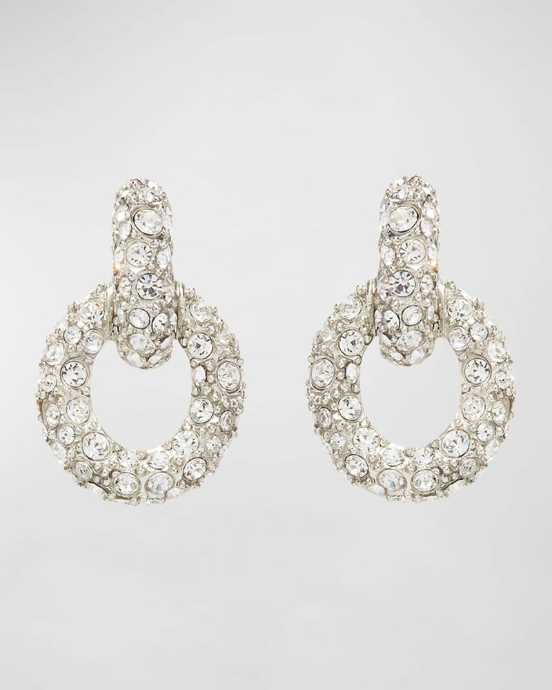 Oscar de la Renta Fortuna Crystal Hoop Drop Earrings Cover