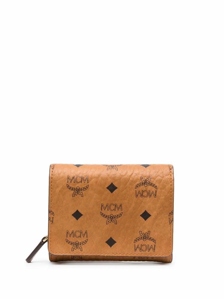 MCM monogram-print billfold wallet - Brown Cover