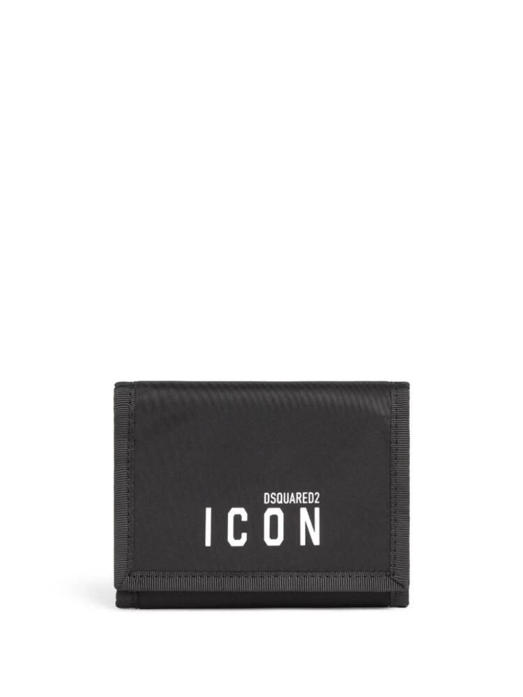 DSQUARED2 Icon logo-print folded wallet - Black Cover