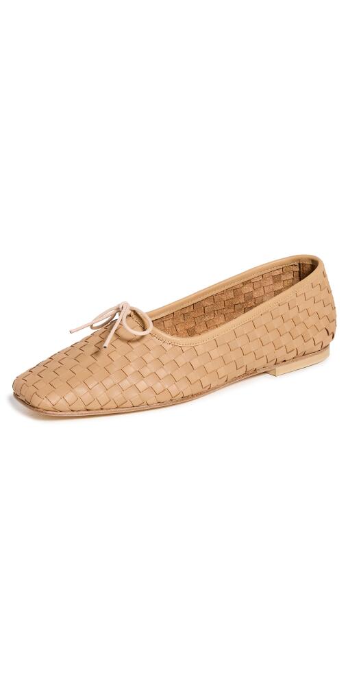 Freda Salvador Jada Flats Latte Closed Woven Calf Cover