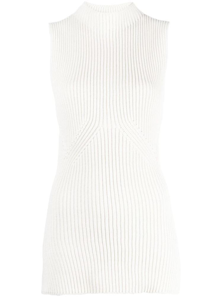 Gauchère open-back ribbed top - Neutrals Cover