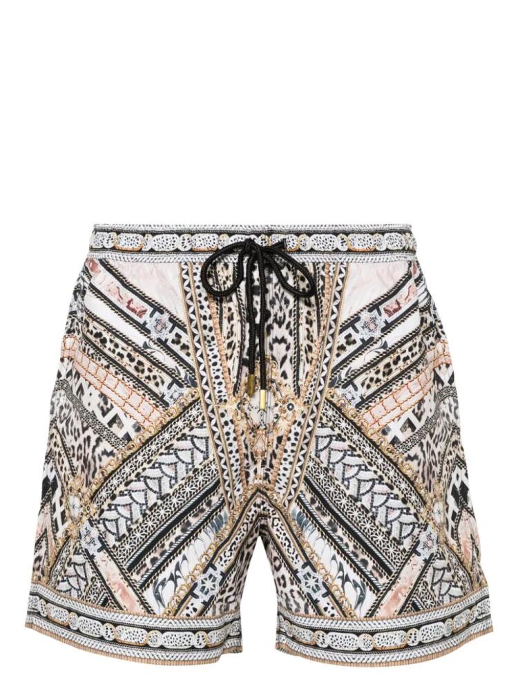 Camilla Mosaic Muse swim shorts - Black Cover