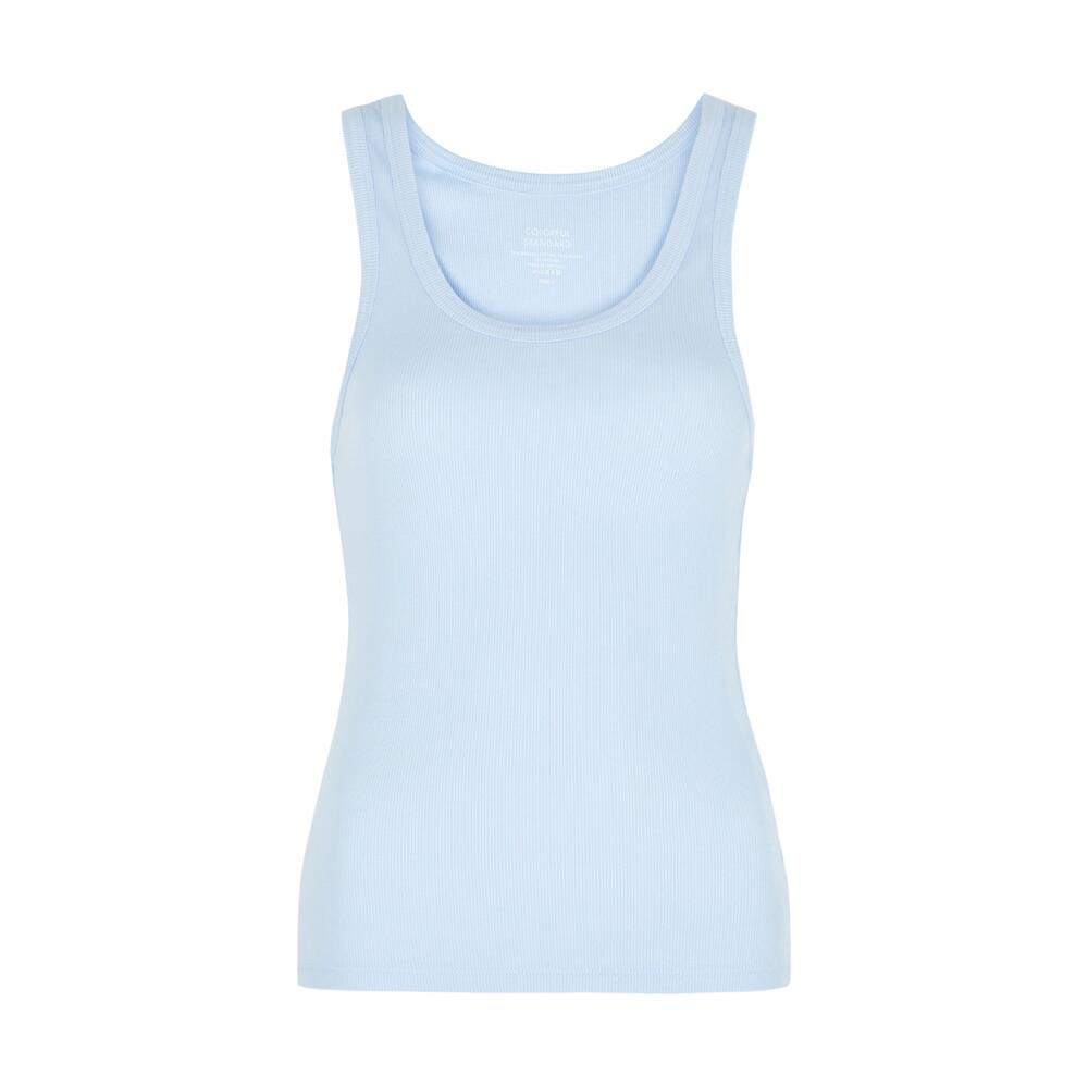 Colorful Standard Ribbed Stretch-cotton Tank - Light Blue Cover