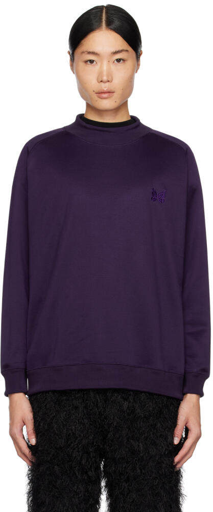 NEEDLES Purple Mock Neck Sweatshirt Cover