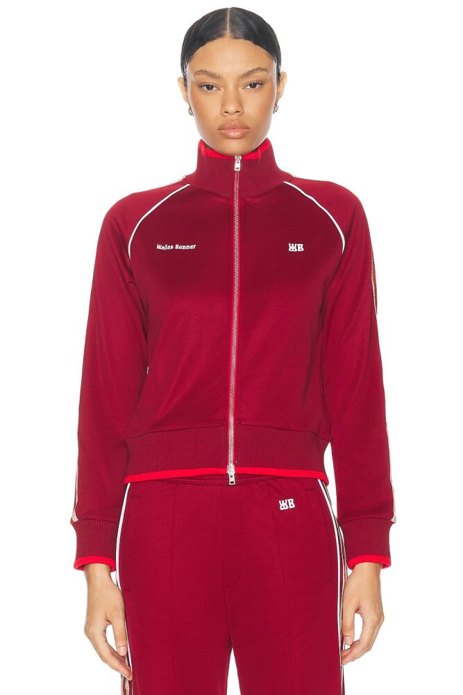 Wales Bonner Shine Track Jacket in Burgundy Cover