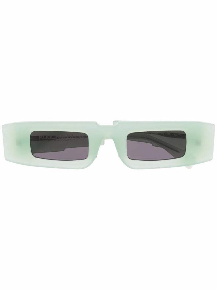 Kuboraum rectangular-frame sunglasses - Green Cover