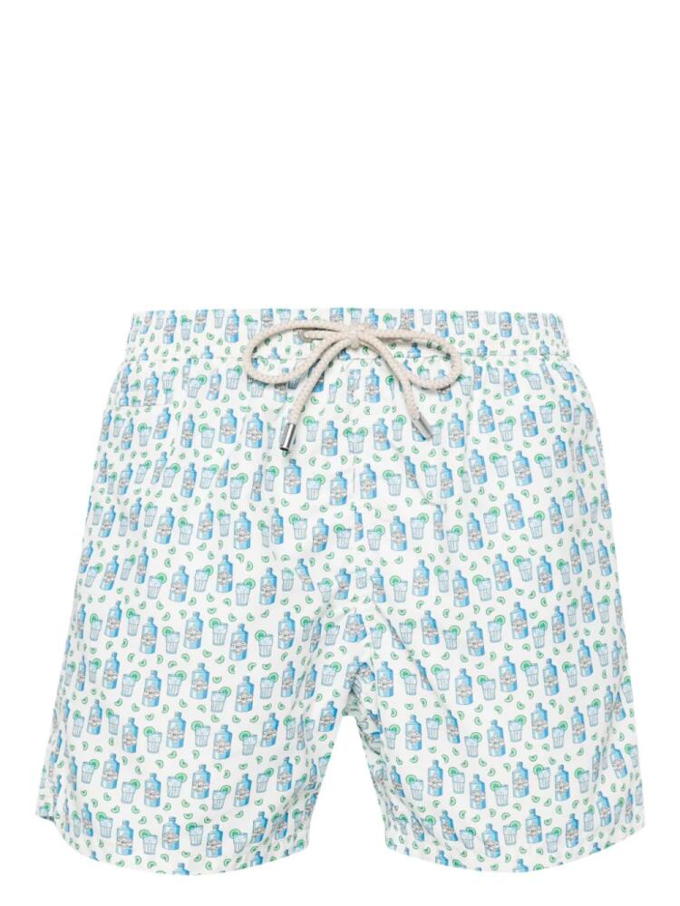 MC2 Saint Barth spirit drinks-print swim shorts - White Cover