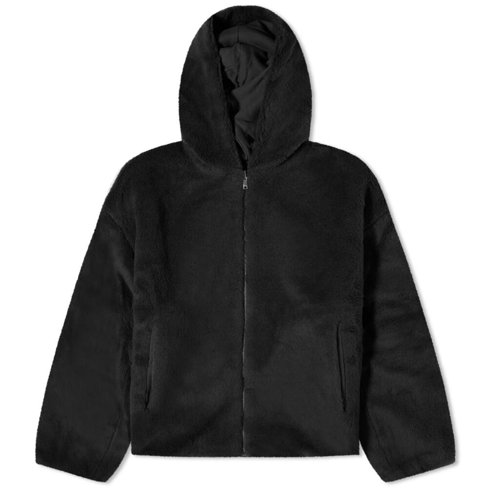 Pangaia Recycled Wool Fleece Reversible Bomber Jacket in Black Cover