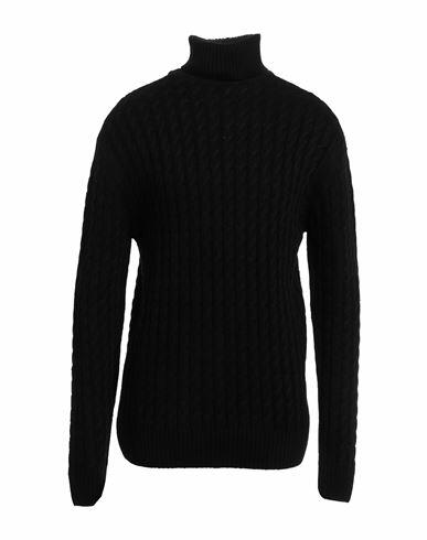 Siviglia Man Turtleneck Black Wool, Acrylic Cover