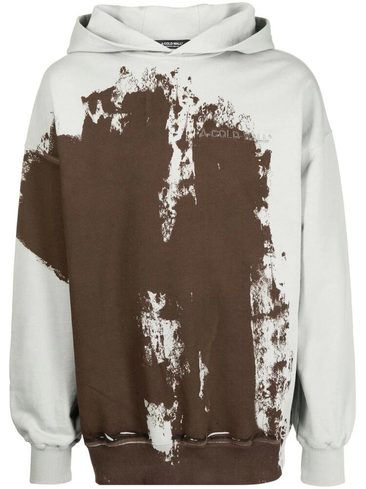 A-COLD-WALL* paint-effect cotton hoodie - Multicolour Cover