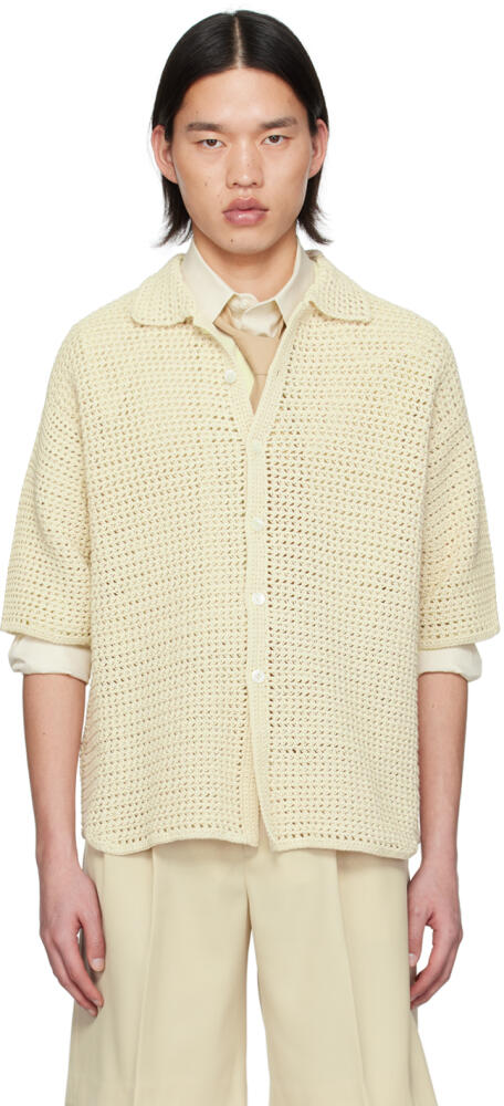 AURALEE Off-White Button Shirt Cover