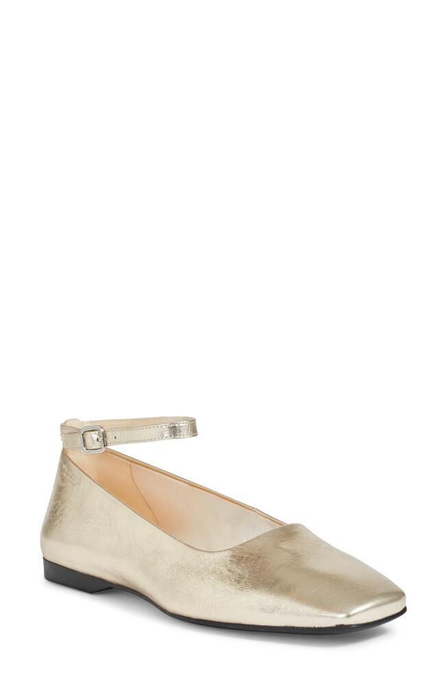 Vagabond Shoemakers Delia Ankle Strap Flat in Gold Cover