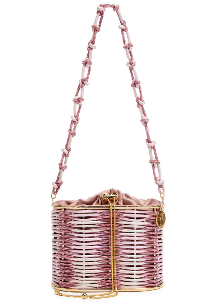 Rosantica Holli Lume Embellished Leather top Handle bag - Pink Cover