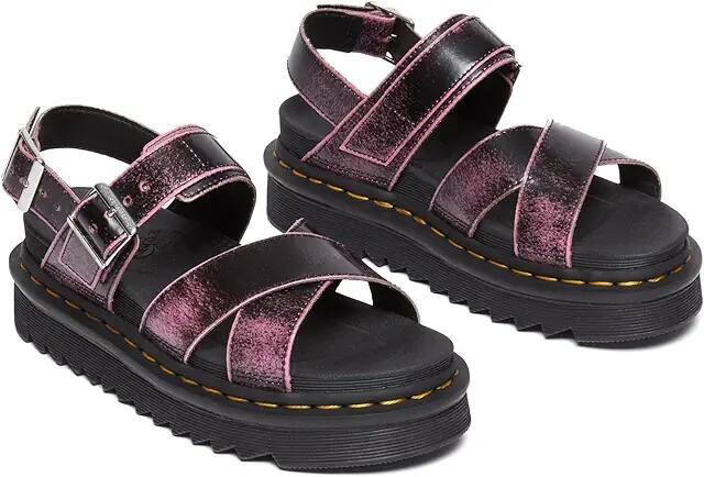 Dr. Martens Voss II (Black/Fondant Pink) Women's Shoes Cover