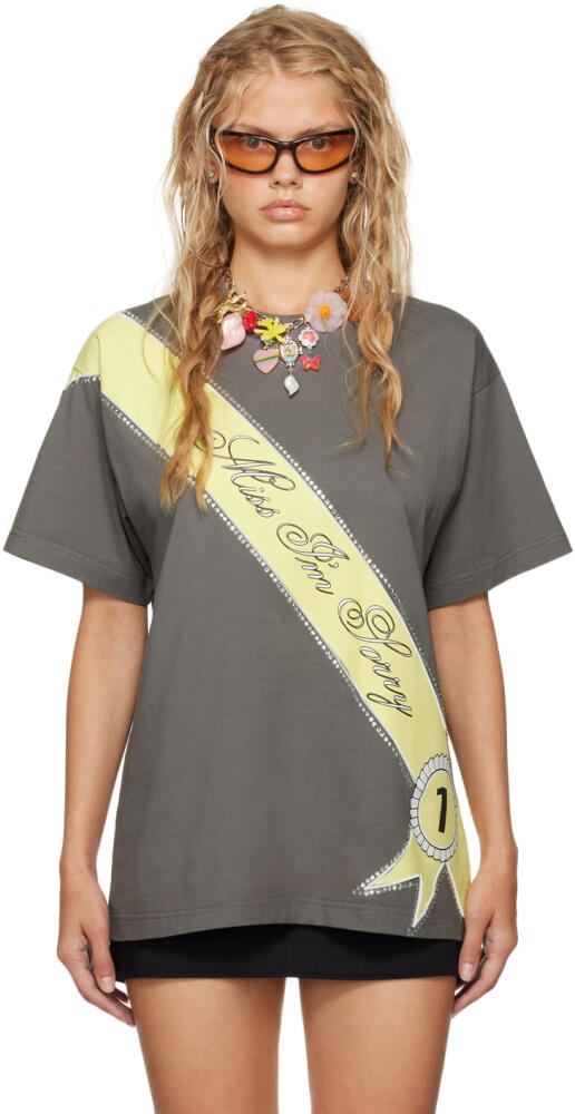 I'm Sorry by Petra Collins SSENSE Exclusive Gray Mimi Wade Edition Oversized T-Shirt Cover