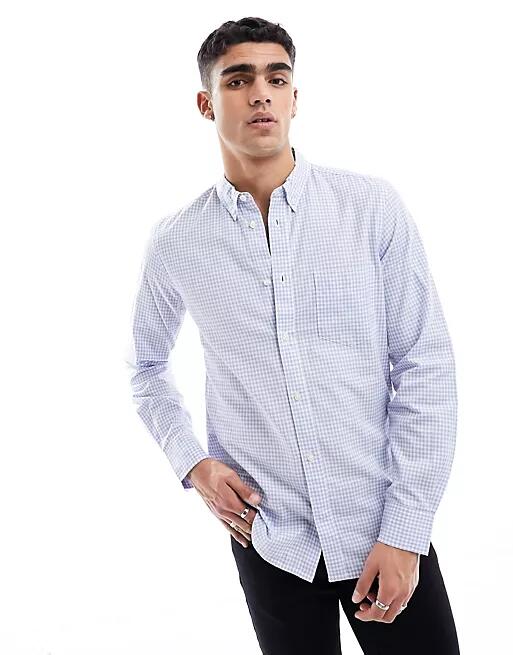 French Connection gingham blue smart shirt Cover