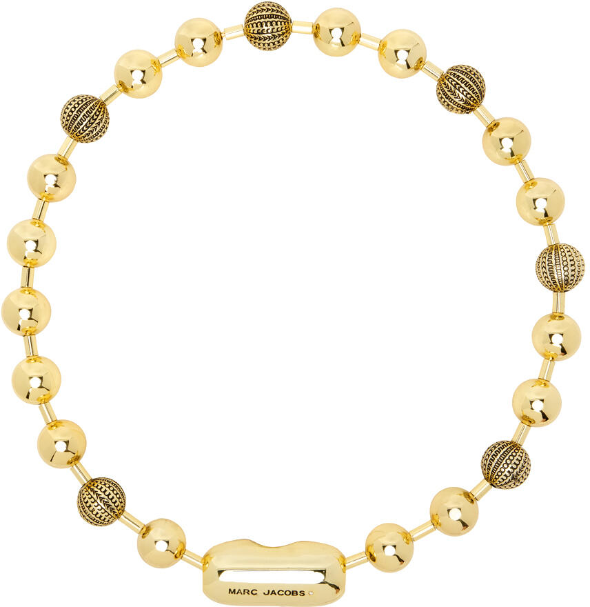 Marc Jacobs Gold Monogram Ball Chain Necklace Cover