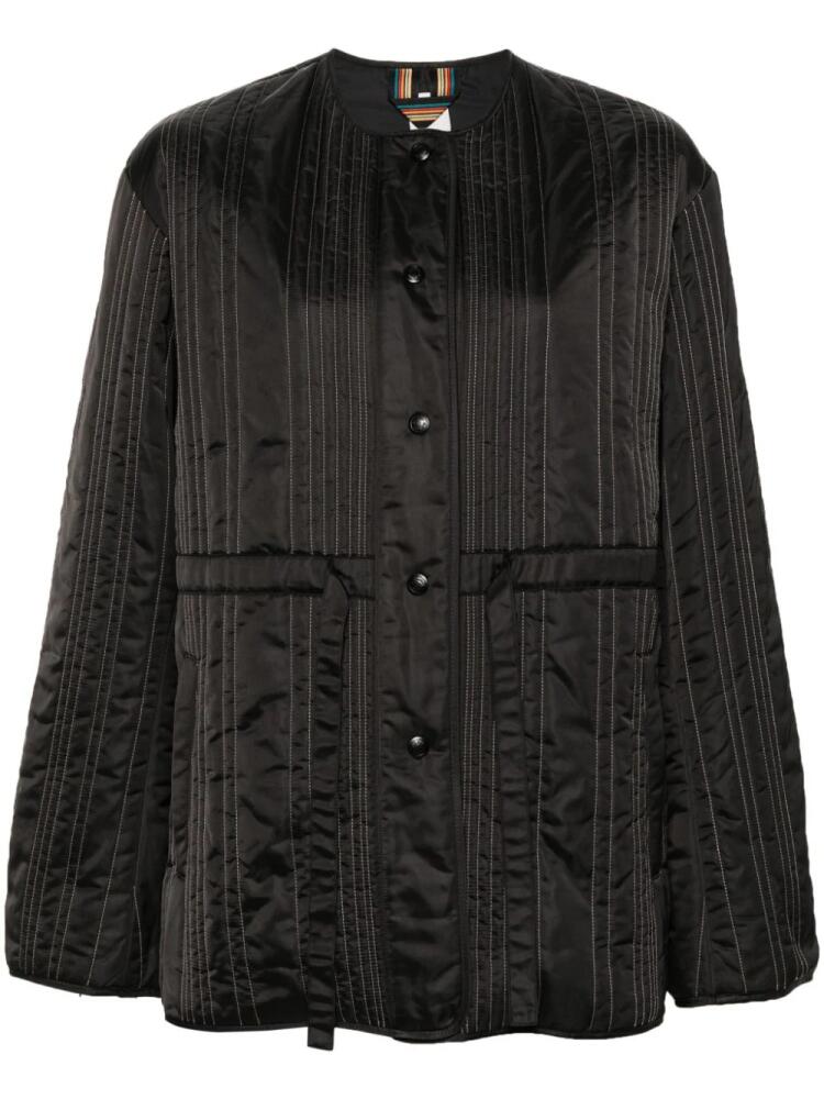 Paul Smith Shadow Stripe quilted jacket - Black Cover