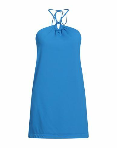 Fisico Woman Mini dress Blue Polyamide, Elastane Cover