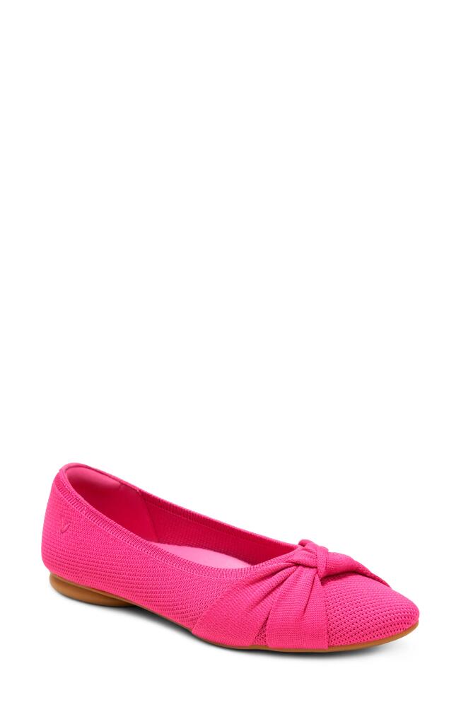 VIVAIA Knotted Water Resistant Almond Toe Flat in Pitaya Cover