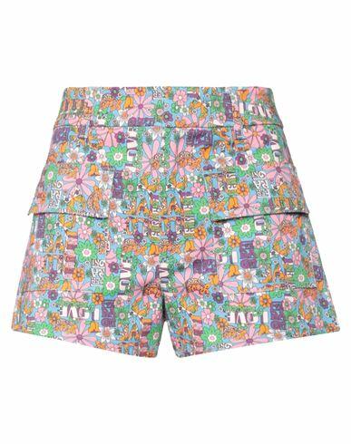 Chiara Ferragni Woman Shorts & Bermuda Shorts Azure Cotton, Elastane Cover