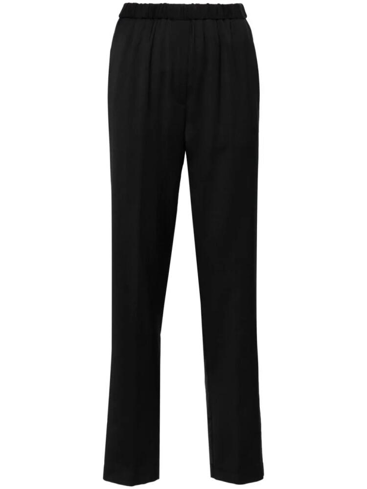 Forte Forte interwoven tapered-leg trousers - Black Cover