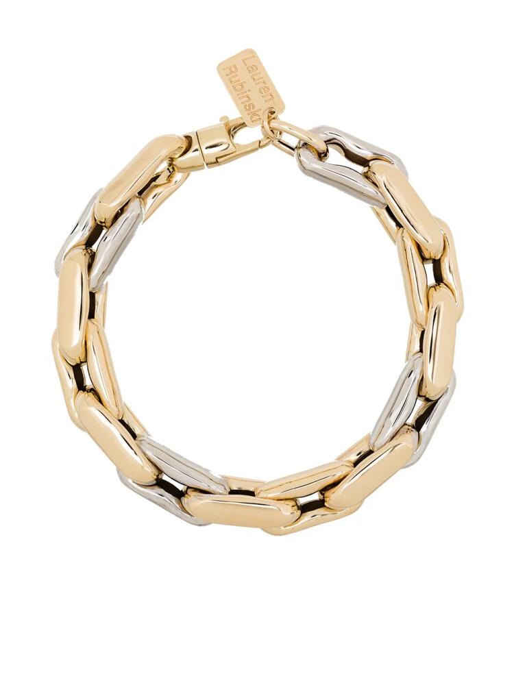 Lauren Rubinski 14kt gold two-tone chain-link bracelet Cover