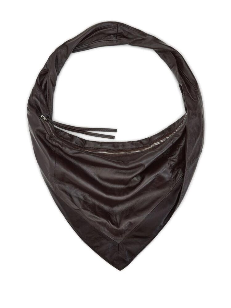 LEMAIRE Scarf leather shoulder bag - Brown Cover