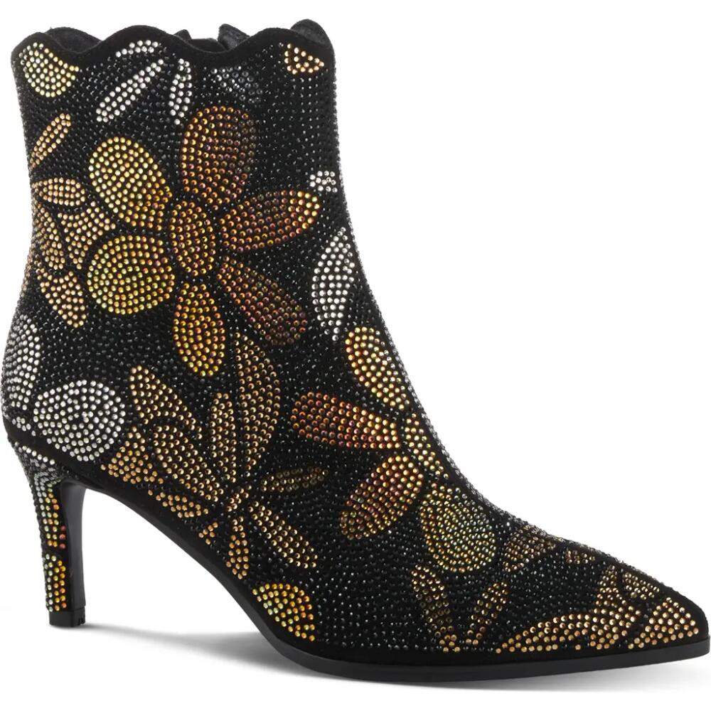 AZURA BY SPRING STEP Rapturous Floral Bootie in Black Multi Cover