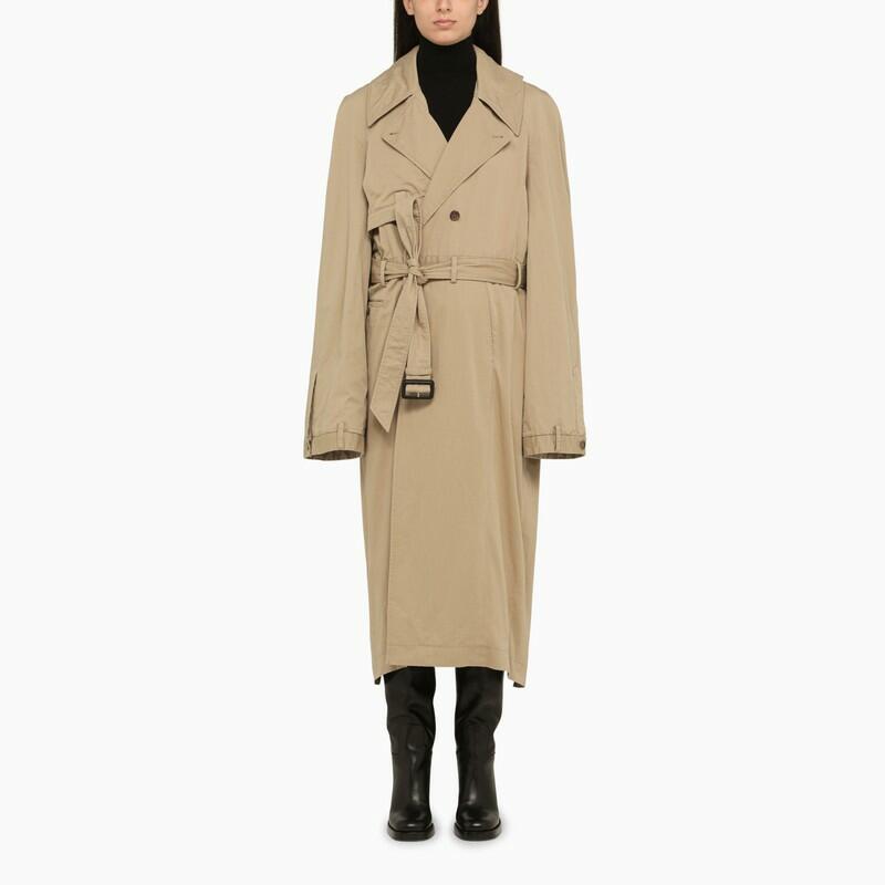 Balenciaga Single-breasted beige cotton trench coat Cover