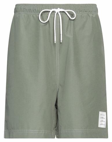 Thom Browne Man Shorts & Bermuda Shorts Sage green Cotton, Nylon Cover