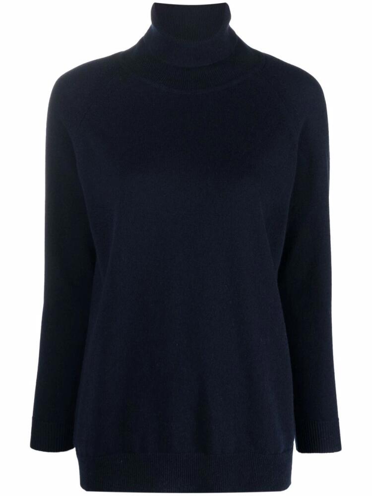 Drumohr roll neck cashmere jumper - Blue Cover