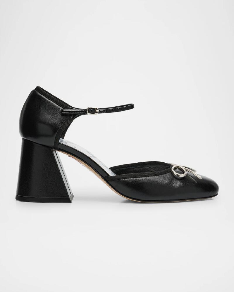 Sophia Webster Pirouette Leather Bow Ankle-Strap Pumps Cover