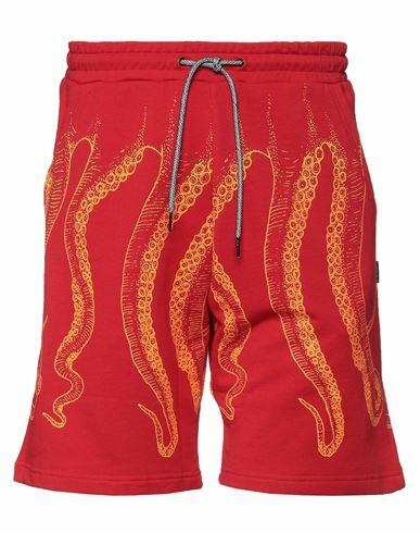 Octopus Man Shorts & Bermuda Shorts Red Cotton Cover