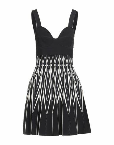 Alexander Mcqueen Woman Mini dress Black Viscose, Polyester, Polyamide, Elastane Cover