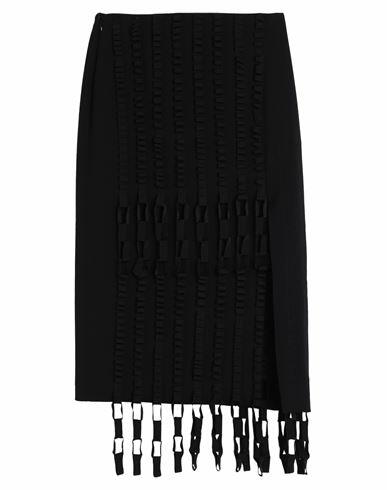 Ferragamo Woman Midi skirt Black Virgin Wool Cover