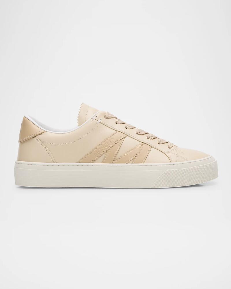 Moncler Monaco Leather Low-Top Sneakers Cover