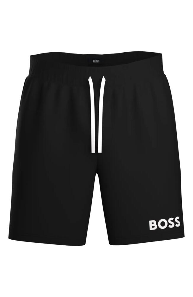 BOSS Men's Ease Pajama Shorts in Black Cover