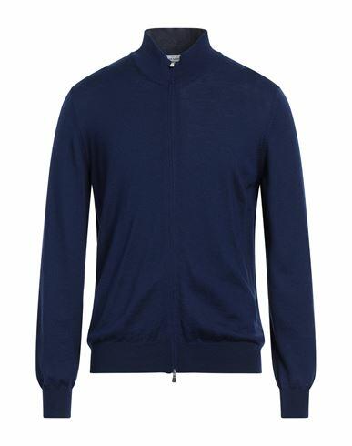 Gran Sasso Man Cardigan Blue Virgin Wool Cover