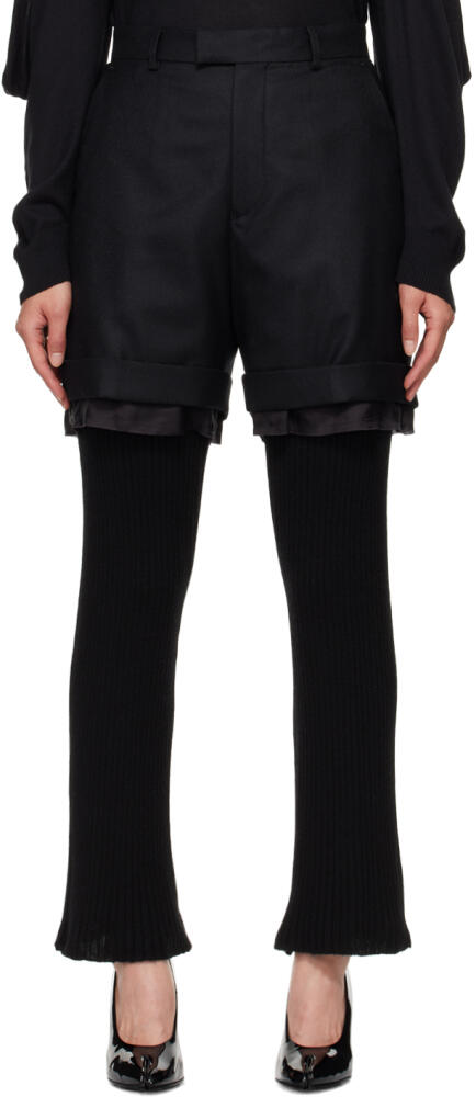 UNDERCOVER Black Layered Trousers Cover