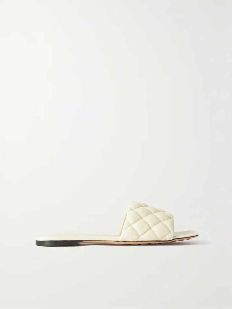 Bottega Veneta - Quilted Leather Slides - Cream Cover