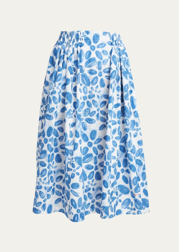 Marni Floral Print Midi Skirt Cover