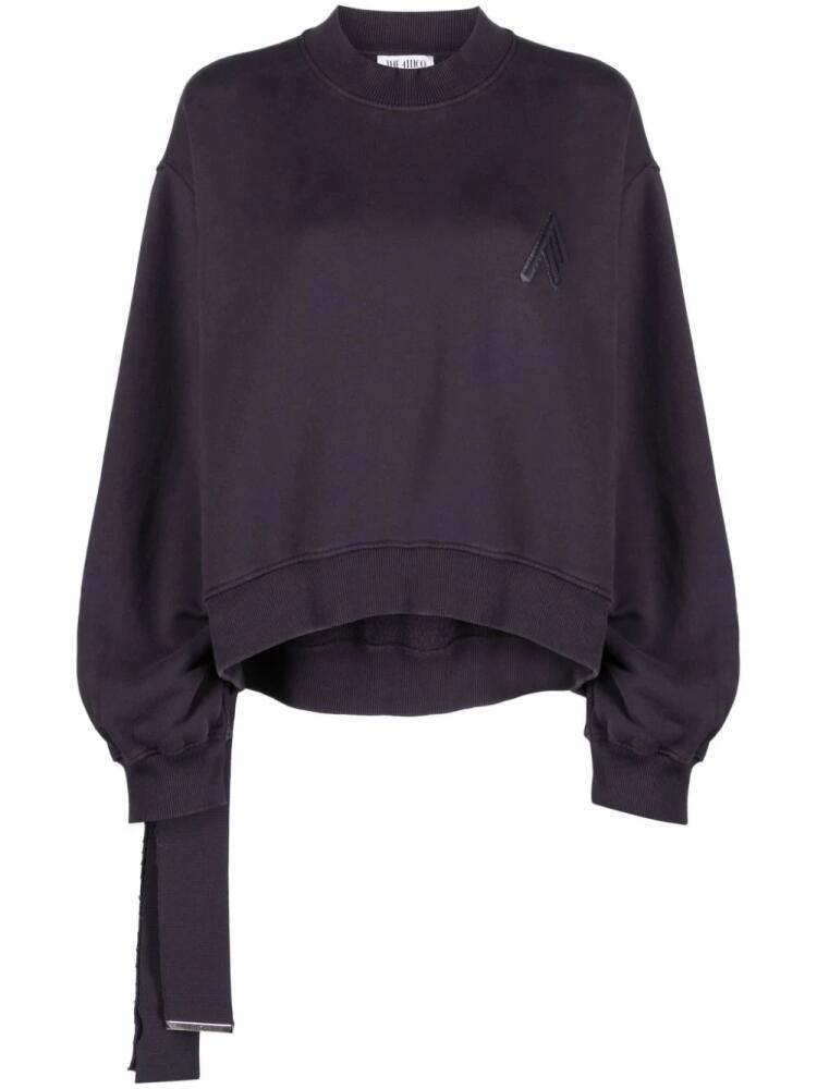 The Attico logo-appliqué cotton sweatshirt - Purple Cover