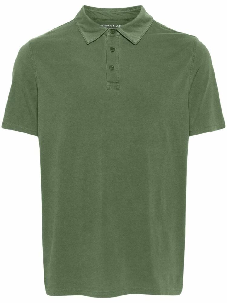 Majestic Filatures organic cotton-blend polo shirt - Green Cover