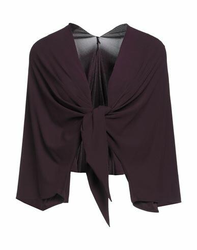 Patrizia Pepe Sera Woman Cardigan Deep purple Acetate, Polyamide, Elastane Cover